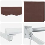 vidaXL Auvent manuel rétractable marron 300x250 cm