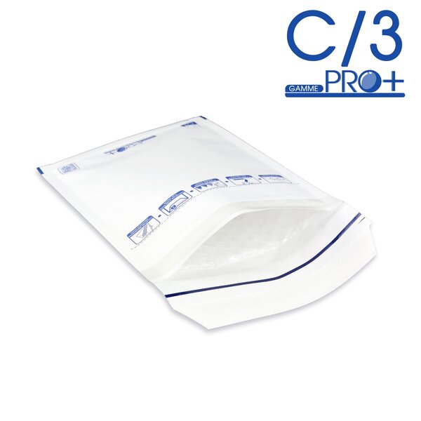 Lot de 100 Enveloppes à bulles PRO+ BLANCHES C/3 format 140x215 mm