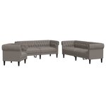 vidaXL Ensemble de canapés 3 Pièces taupe tissu