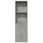 vidaXL Armoire de salle de bain étroite avec roulettes gris béton