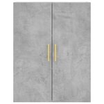 vidaXL Buffet haut Gris béton 69 5x34x180 cm Bois d'ingénierie