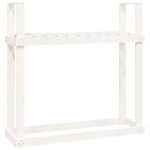 vidaXL Support pour bois de chauffage Blanc 110x35x108 5cm Bois de pin