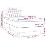 vidaXL Sommier à lattes de lit et matelas Gris foncé 90x190 cm Velours