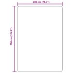 vidaXL Tapis Shaggy à poils longs NAVARRA gris foncé 200x290 cm