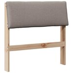 vidaXL Tête de lit capitonnée Taupe 80 cm Pin massif