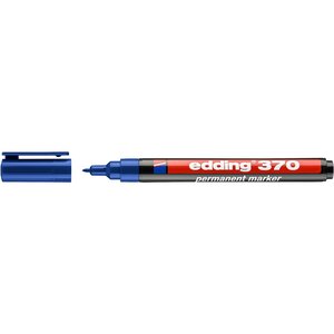 Marqueur Permanent 370 Pointe Fine Bleu 1 mm EDDING