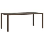 vidaXL Ensemble à manger de jardin et coussins 7Pièces marron rotin verre