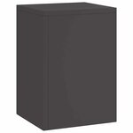 vidaXL Supports pour plantes 3 Pièces Noir 24 x 24 x 75 cm Acier
