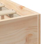 vidaXL Cadre de lit surélevé avec stockage Marron Bois massif en pin