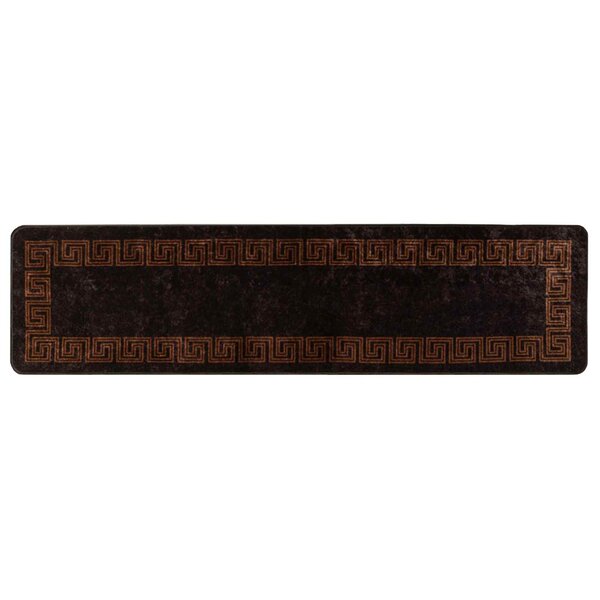 vidaXL Coureur de Tapis MARSA Noir 100 x 350 cm Polyester et PVC