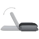 vidaXL Chaise pliable de sol Gris clair Tissu