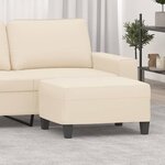 vidaXL Repose-pied Beige 70x55x41 cm Tissu microfibre