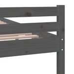 vidaXL Cadre de lit Gris Bois massif 140x200 cm
