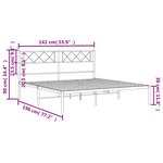 vidaXL Cadre de lit métal sans matelas et tête de lit blanc 135x190 cm
