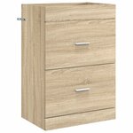 vidaXL Meuble sous lavabo de salle de bain Chêne Sonoma