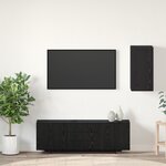vidaXL Meuble TV Montage mural Chêne noir Bois d'ingénierie