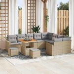 vidaXL Ensemble de canapé de jardin 12 Pièces beige et gris clair