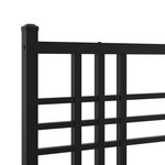 vidaXL Cadre de lit métal sans matelas avec pied de lit noir 120x190cm