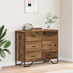 vidaXL Commode Bois Ancien 91x35.5x74.5 cm Bois d'ingénierie