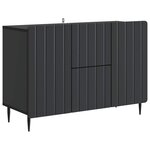 vidaXL Buffet avec tiroir Noir 89 x 34 5 x 62 cm Bois d'ingénierie