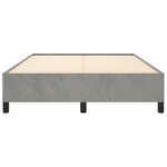 vidaXL Cadre de lit Gris clair 140x200 cm Velours