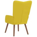 vidaXL Chaise de relaxation Jaune moutarde Velours