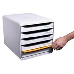 Module De Classement Big Box Plus 5 Tiroirs Office - Gris Lumière - Exacompta