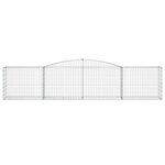 vidaXL Paniers à gabions arqués 8 Pièces 400x50x80/100 cm Fer galvanisé