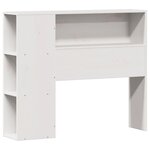 vidaXL Lit bibliothèque sans matelas blanc 90x190cm bois de pin massif