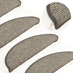 vidaXL Tapis d'escalier autocollants 15 Pièces 56x17x3 cm Beige et gris