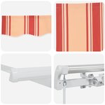 vidaXL Auvent Rétractable Rayé Jaune et Orange 300 x 250 cm