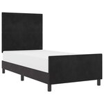 vidaXL Lit à ressorts avec tête de lit Noir 90 x 200 cm Velours