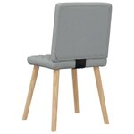 vidaXL Chaises à manger lot de 6 gris clair tissu
