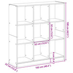 vidaXL Bibliothèque sonoma gris 102x32x108 cm bois d'ingénierie