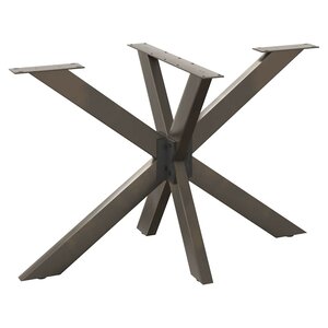 vidaXL Pied de table à manger en forme d'araignée  noir  120 x 68 x (72-73) cm  acier