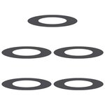 vidaXL Anneaux d'arbre plats 5 Pièces Noir Ø40 / 70 cm Acier