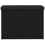Banc de rangement vidaXL en chêne noir 60x40x45 cm en bois d'ingénierie