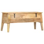 vidaXL Boîte de rangement 99x35x48 cm Bois de manguier solide