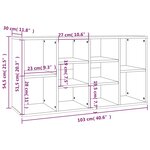 vidaXL Banc à chaussures Chêne fumé 103x30x55 cm Bois d'ingénierie