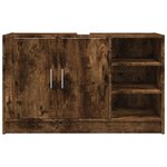 vidaXL Armoire d'évier chêne fumé 90x29x55 cm bois d'ingénierie