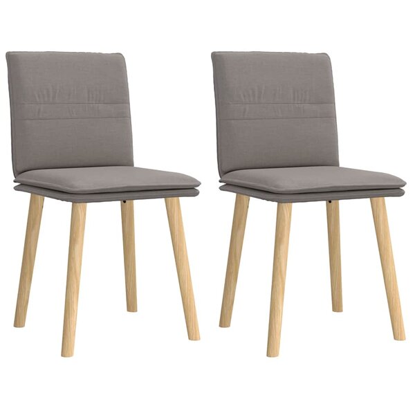 vidaXL Chaises à manger lot de 2 taupe tissu