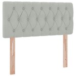 vidaXL Lit de Rangement Gris clair 90 x 200 cm Velours