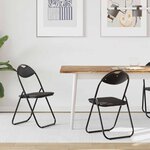 vidaXL Chaise pliante 2 Pièces Noir 48 x 43 5 x 81 cm Simili cuir