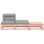 vidaXL Canapé de jardin sans accoudoirs avec coussins et repose-pieds
