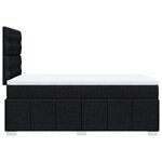 vidaXL Sommier à lattes de lit avec matelas Noir 120x200 cm Tissu