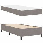 vidaXL Lit à ressorts Crème  Noir 90 x 200 cm Tissu  Bois Engineered