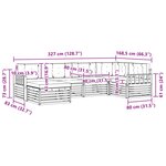 vidaXL Ensemble de canapés d'extérieur 6 pc Blanc et gris clair