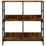 vidaXL Bibliothèque chêne fumé 78 5x33x82 cm bois d'ingénierie