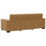 vidaXL Ensemble de canapés 3 Pièces avec coussins Marron Velours