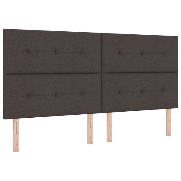 vidaXL Tête de lit avec tête de lit Marron foncé 200 cm tissu